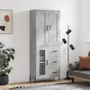 Image de vidaXL Buffet haut Gris béton 69,5x34x180 cm Bois d'ingénierie3199949