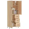 Image de vidaXL Buffet haut Chêne sonoma 69,5x34x180 cm Bois d'ingénierie