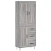 Image de vidaXL Buffet haut Sonoma gris 69,5x34x180 cm Bois d'ingénierie
