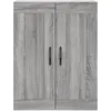 Image de vidaXL Buffet haut Sonoma gris 69,5x34x180 cm Bois d'ingÃ©nierie