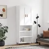 Image de vidaXL Buffet haut Blanc 69,5x34x180 cm Bois d'ingénierie