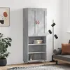 Image de vidaXL Buffet haut Gris béton 69,5x34x180 cm Bois d'ingénierie