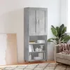 Image de vidaXL Buffet haut Gris bÃ©ton 69,5x34x180 cm Bois d'ingÃ©nierie