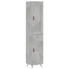 Image de vidaXL Buffet haut Gris bÃ©ton 34,5x34x180 cm Bois d'ingÃ©nierie