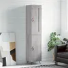 Image de vidaXL Buffet haut Sonoma gris 34,5x34x180 cm Bois d'ingénierie