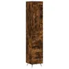 Image de Buffet haut Chêne fumé 34,5x34x180 cm Bois d'ingénierie