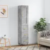Image de vidaXL Buffet haut Gris béton 34,5x34x180 cm Bois d'ingénierie3200181