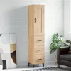 Image de vidaXL Buffet haut Chêne sonoma 34,5x34x180 cm Bois d'ingénierie3200196