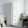 Image de vidaXL Buffet haut Blanc 34,5x34x180 cm Bois d'ingénierie3200201