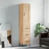 Image de vidaXL Buffet haut Chêne sonoma 34,5x34x180 cm Bois d'ingénierie