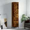Image de vidaXL Buffet haut Chêne fumé 34,5x34x180 cm Bois d'ingénierie