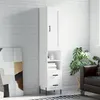 Image de vidaXL Buffet haut Blanc 34,5x34x180 cm Bois d'ingénierie3200265