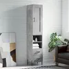 Image de vidaXL Buffet haut Gris béton 34,5x34x180 cm Bois d'ingénierie