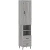 Image de vidaXL Vidaxl Buffet Haut Sonoma Gris 34,5x34x180 Cm Bois D'ingénierie