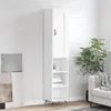 Image de vidaXL Buffet haut Blanc 34,5x34x180 cm Bois d'ingénierie3200297