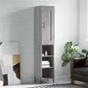 Image de vidaXL Buffet haut Sonoma gris 34,5x34x180 cm Bois d'ingénierie