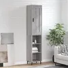 Image de vidaXL Buffet haut Sonoma gris 34,5x34x180 cm Bois d'ingénierie