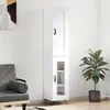 Image de vidaXL Buffet haut Blanc 34,5x34x180 cm Bois d'ingénierie3200361