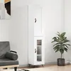 Image de vidaXL Buffet haut Blanc brillant 34,5x34x180 cm Bois d'ingénierie3200363