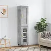 Image de vidaXL Buffet haut Gris béton 34,5x34x180 cm Bois d'ingénierie3200373