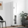 Image de vidaXL Buffet haut Blanc 34,5x34x180 cm Bois d'ingénierie