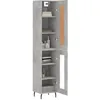 Image de vidaXL Vidaxl Buffet Haut Gris Béton 34,5x34x180 Cm Bois D'ingénierie