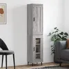 Image de vidaXL Buffet haut Sonoma gris 34,5x34x180 cm Bois d'ingénierie