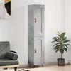 Image de vidaXL Buffet haut Gris béton 34,5x34x180 cm Bois d'ingénierie