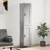 Image de vidaXL Buffet haut Sonoma gris 34,5x34x180 cm Bois d'ingénierie