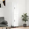 Image de vidaXL Buffet haut Blanc 34,5x34x180 cm Bois d'ingénierie3200457