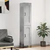 Image de vidaXL Buffet haut Gris béton 34,5x34x180 cm Bois d'ingénierie