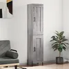 Image de vidaXL Buffet haut Sonoma gris 34,5x34x180 cm Bois d'ingénierie