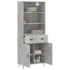 Image de vidaXL Buffet haut Gris bÃ©ton 69,5x34x180 cm Bois d'ingÃ©nierie