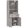 Image de vidaXL Vidaxl Buffet Haut Sonoma Gris 69,5x34x180 Cm Bois D'ingénierie