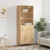 Image de vidaXL Buffet haut Chêne sonoma 69,5x34x180 cm Bois d'ingénierie
