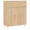 Image de Vidaxl Buffet Haut ChÃªne Sonoma 69,5x34x180 Cm Bois D'ingÃ©nierie