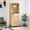 Image de vidaXL Buffet haut Chêne sonoma 69,5x34x180 cm Bois d'ingénierie
