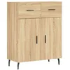 Image de Vidaxl Buffet Haut ChÃªne Sonoma 69,5x34x180 Cm Bois D'ingÃ©nierie