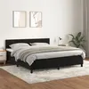 Image de vidaXL Sommier à lattes de lit et matelas Noir 160x200 cm Velours