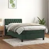 Image de vidaXL Sommier à lattes de lit avec matelas Vert foncé 90x190 cm
