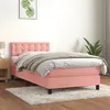 Image de vidaXL Lit à sommier tapissier et matelas Rose 80x200 cm Velours