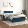 Image de vidaXL Sommier à lattes de lit et matelas Bleu foncé 120x200cm Velours