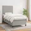 Image de vidaXL Sommier à lattes de lit avec matelas Gris clair 100x200cm Tissu