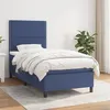 Image de vidaXL Sommier à lattes de lit avec matelas Bleu 100x200 cm Tissu