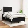 Image de vidaXL Sommier à lattes de lit avec matelas Noir 120x200 cm Tissu