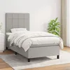 Image de vidaXL Sommier à lattes de lit avec matelas Gris clair 80x200 cm Tissu