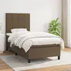 Image de vidaXL Sommier à lattes de lit avec matelas Marron foncé 100x200 cm3141756