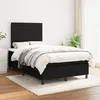 Image de vidaXL Sommier à lattes de lit avec matelas Noir 120x200 cm Tissu