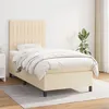 Image de vidaXL Sommier à lattes de lit avec matelas Crème 80x200 cm Tissu