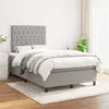 Image de vidaXL Sommier à lattes de lit avec matelas Gris clair 120x200cm Tissu